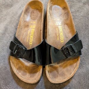 Birkenstock Black Patent Leather Sandals